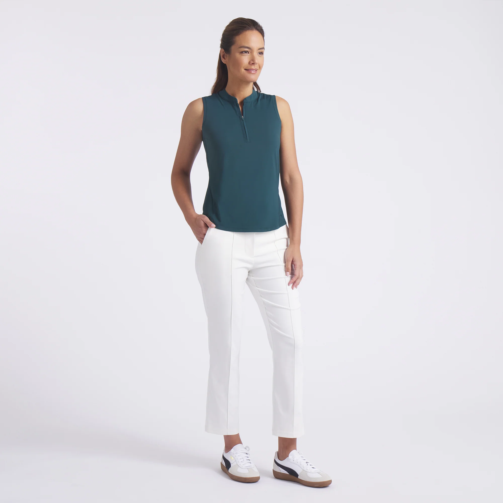 Women's Aerlon Mock Sleeveless Golf Polo - Image 36