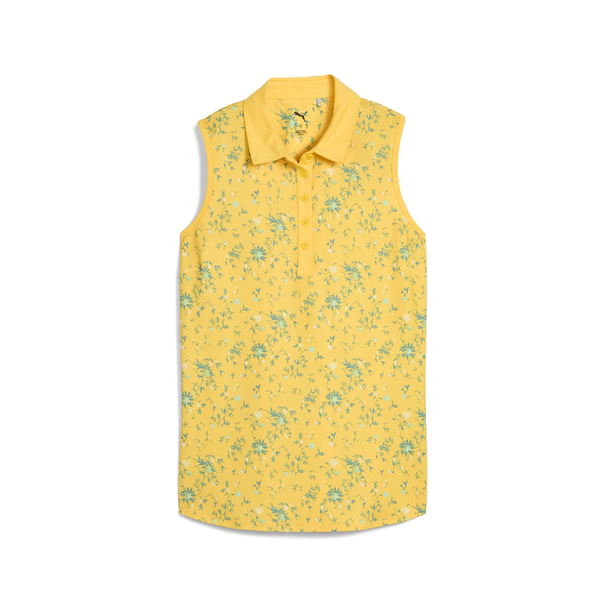 Women's CLOUDSPUN Garden Floral Sleeveless Golf Polo - Image 2