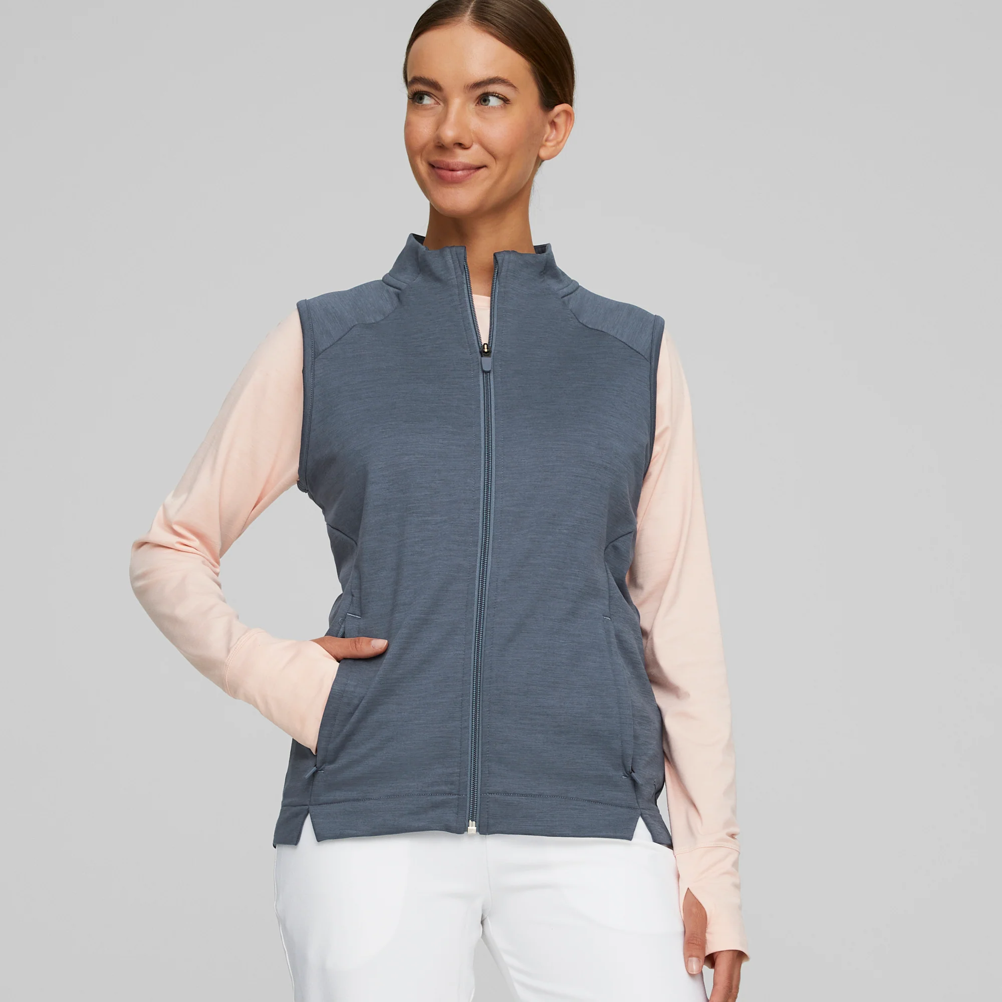 Women's CLOUDSPUN Heather Full Zip Golf Vest - Image 14