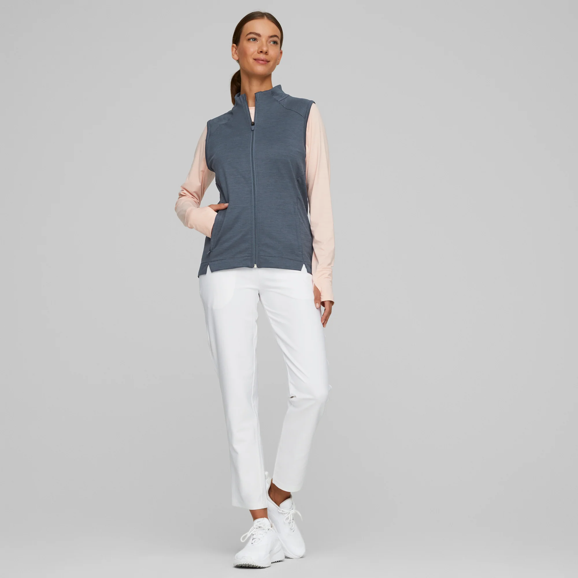 Women's CLOUDSPUN Heather Full Zip Golf Vest - Image 17
