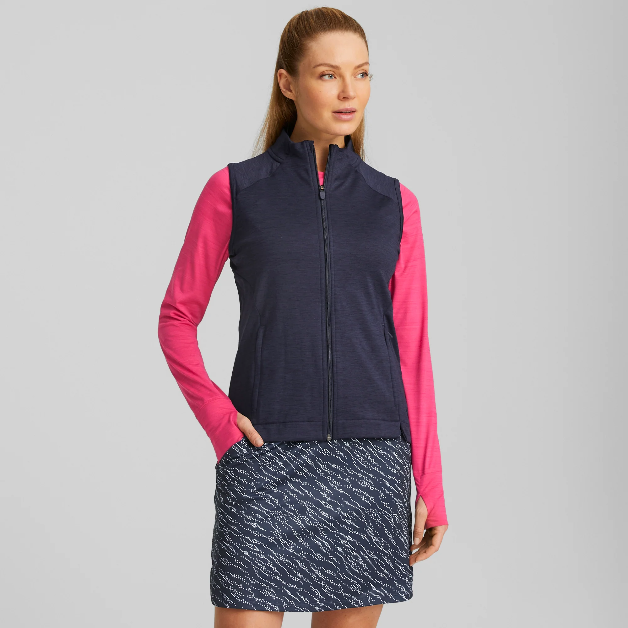 Women's CLOUDSPUN Heather Full Zip Golf Vest - Image 8