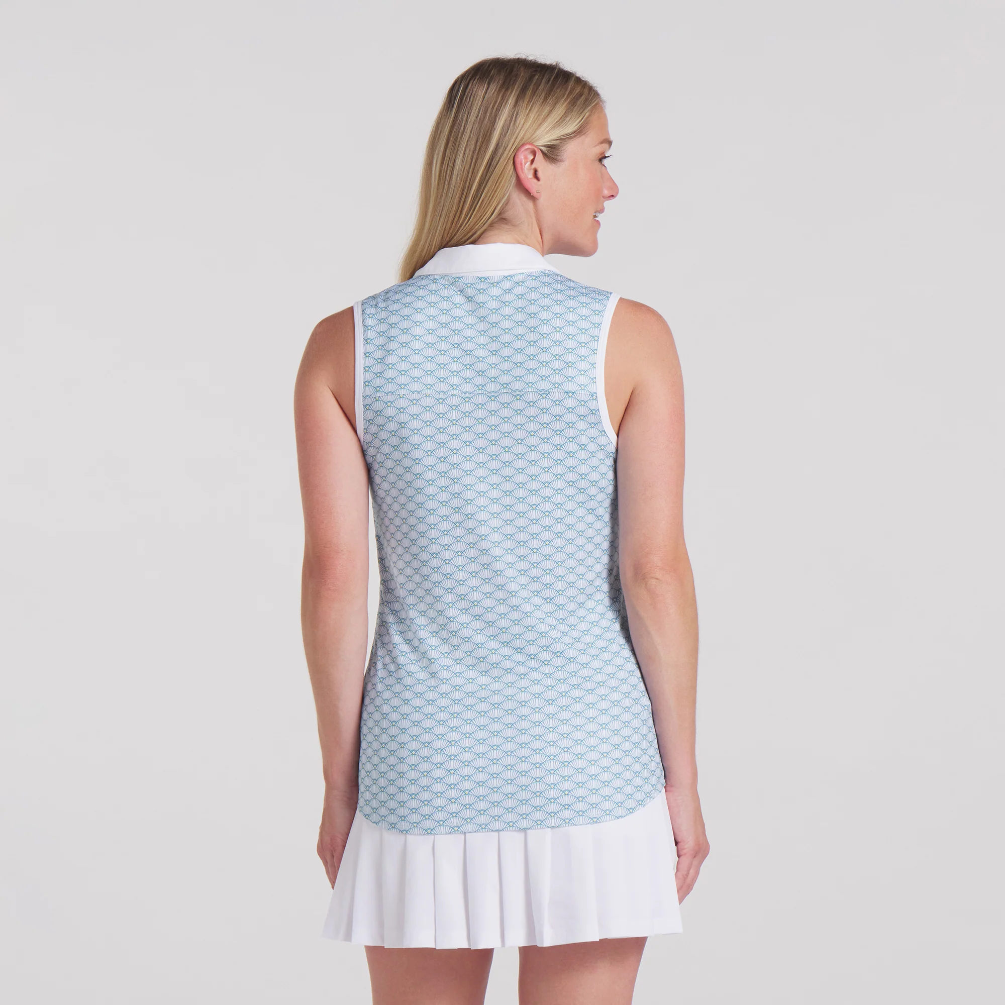 Women's CLOUDSPUN Scallop Sleeveless Golf Polo - Image 14