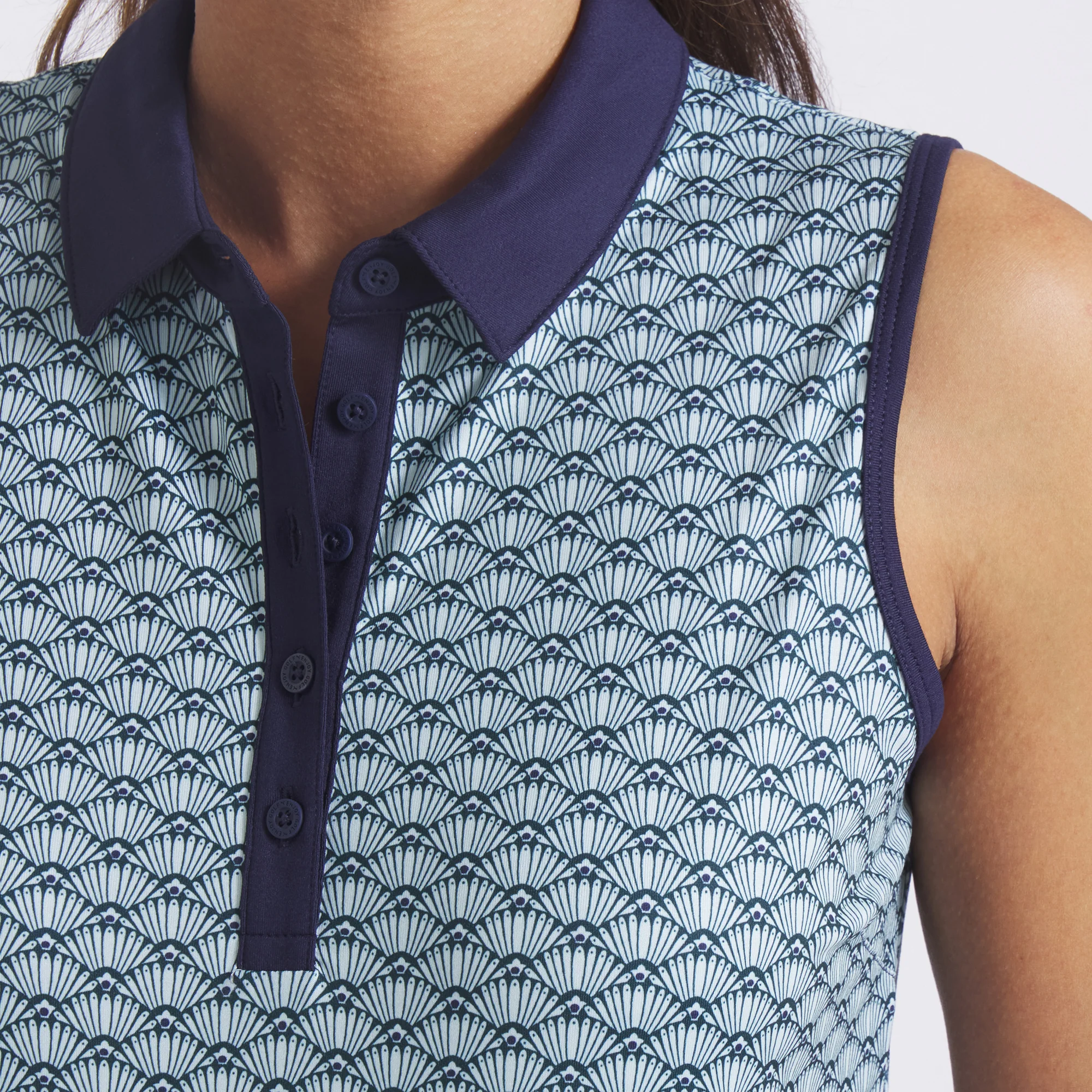 Women's CLOUDSPUN Scallop Sleeveless Golf Polo - Image 33