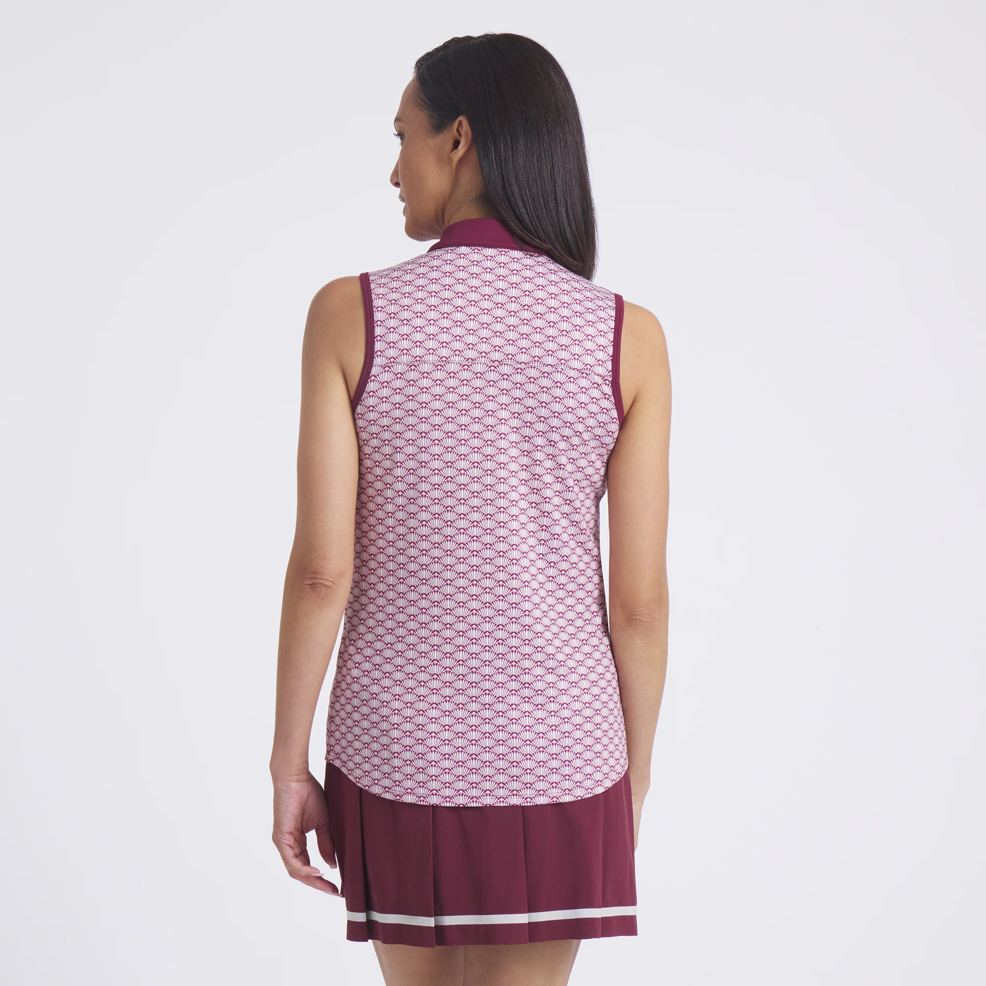 Women's CLOUDSPUN Scallop Sleeveless Golf Polo - Image 44