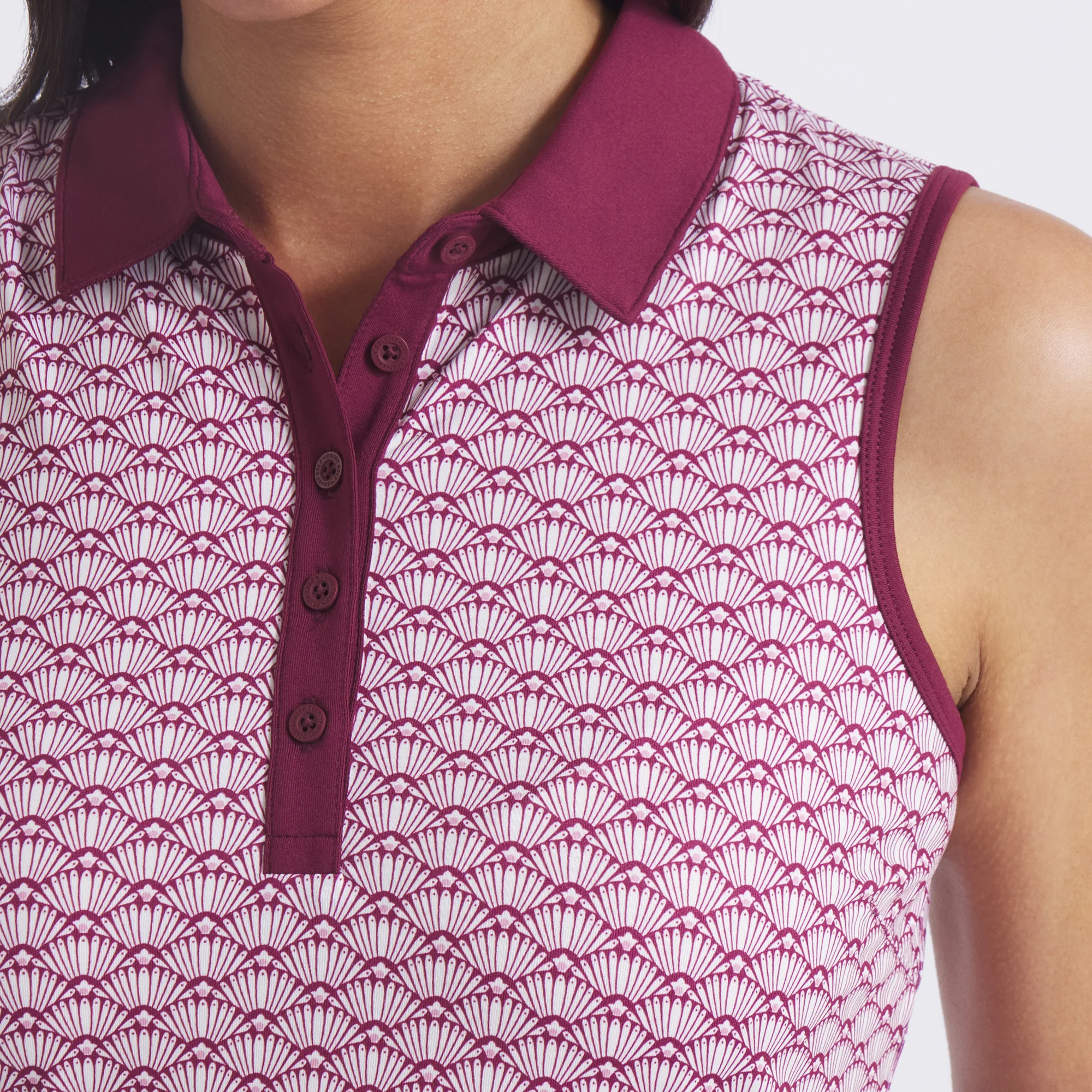 Women's CLOUDSPUN Scallop Sleeveless Golf Polo - Image 45