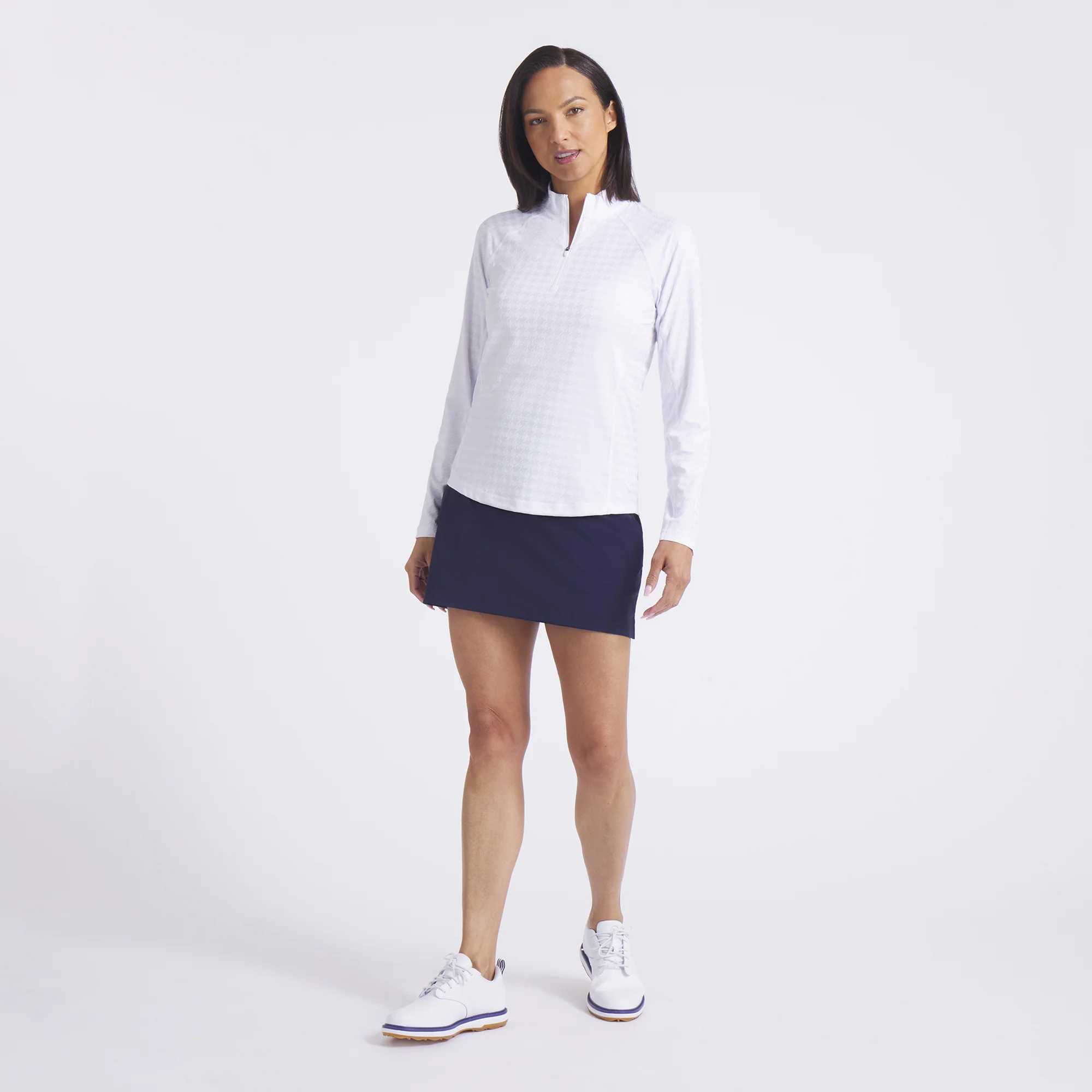 Women's Houndstooth Golf 1/4 Zip - Image 10