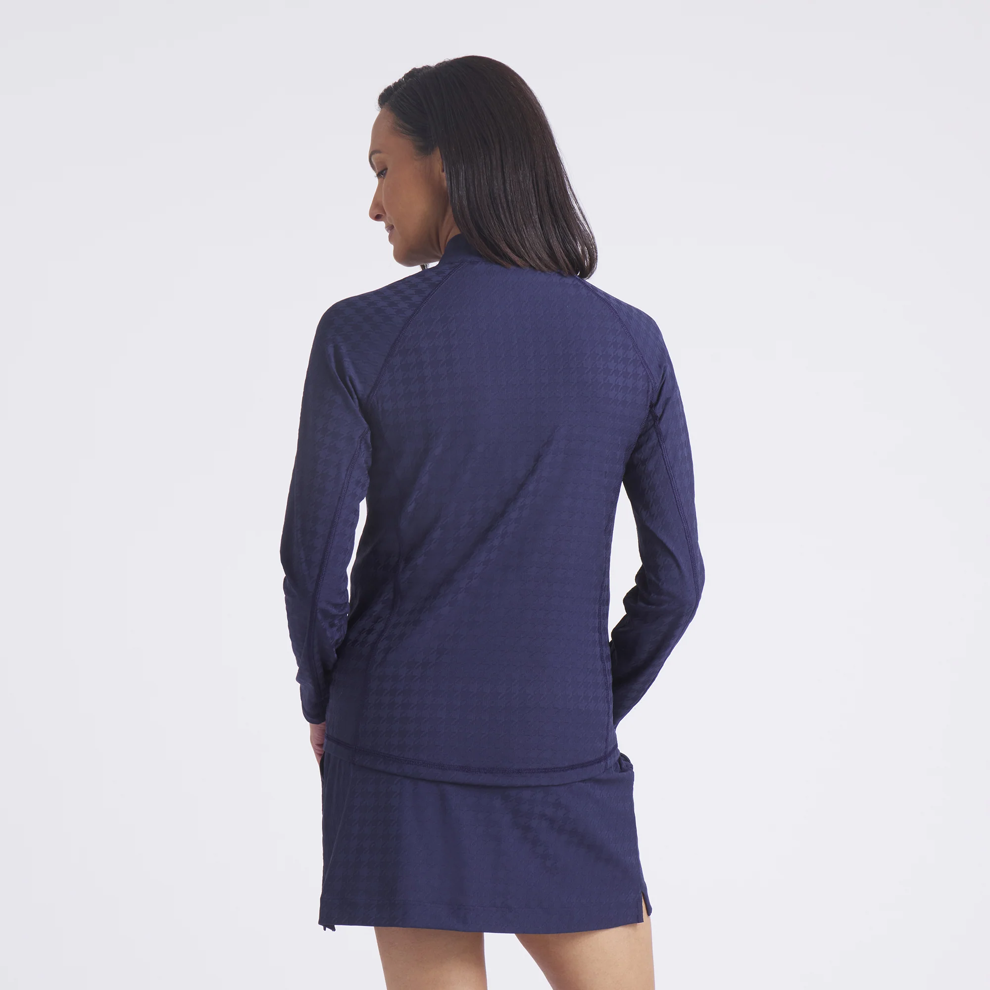 Women's Houndstooth Golf 1/4 Zip - Image 2