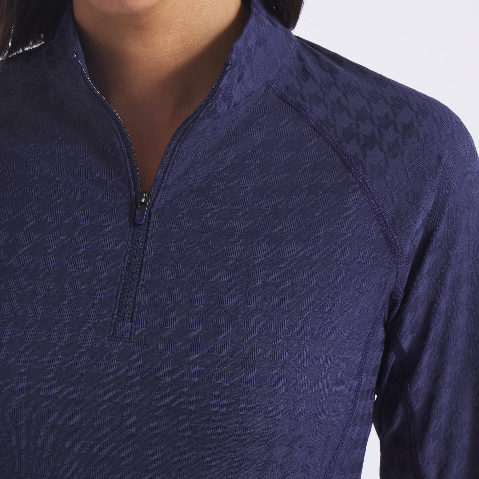 Women's Houndstooth Golf 1/4 Zip - Image 3