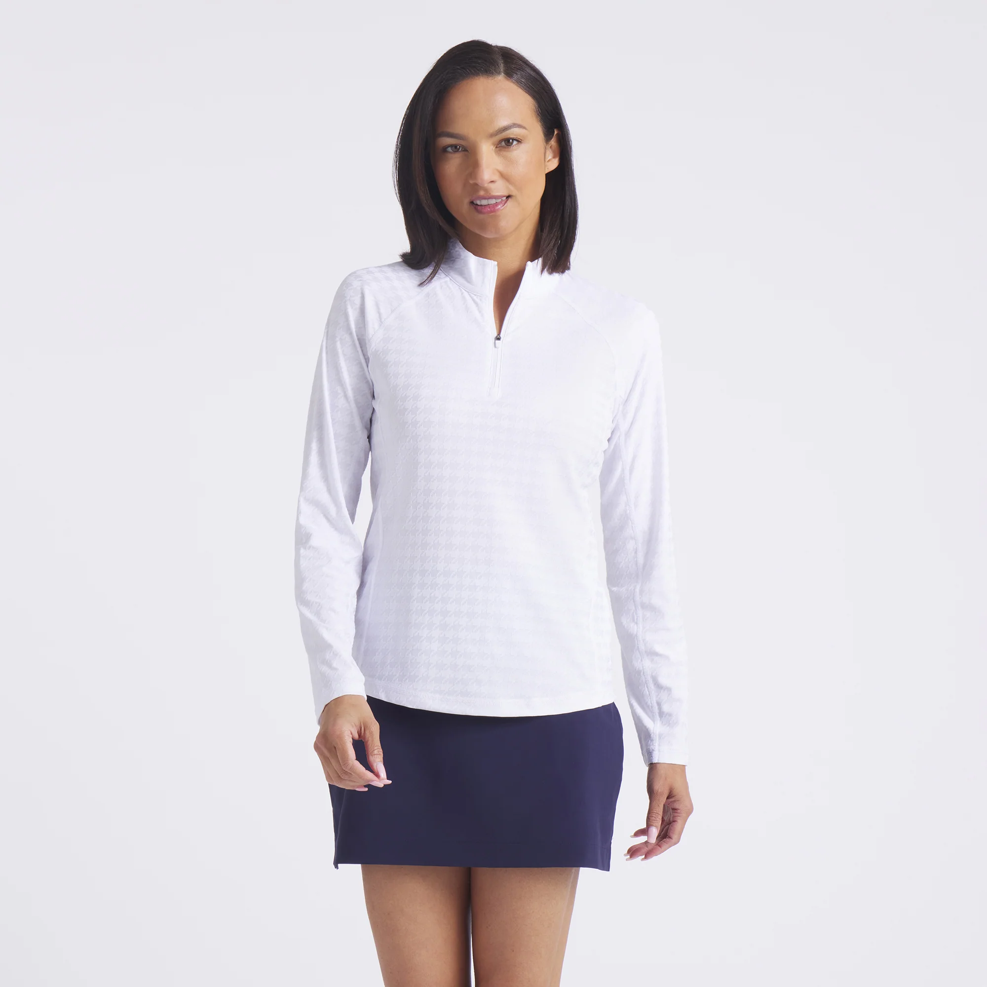 Women's Houndstooth Golf 1/4 Zip - Image 7