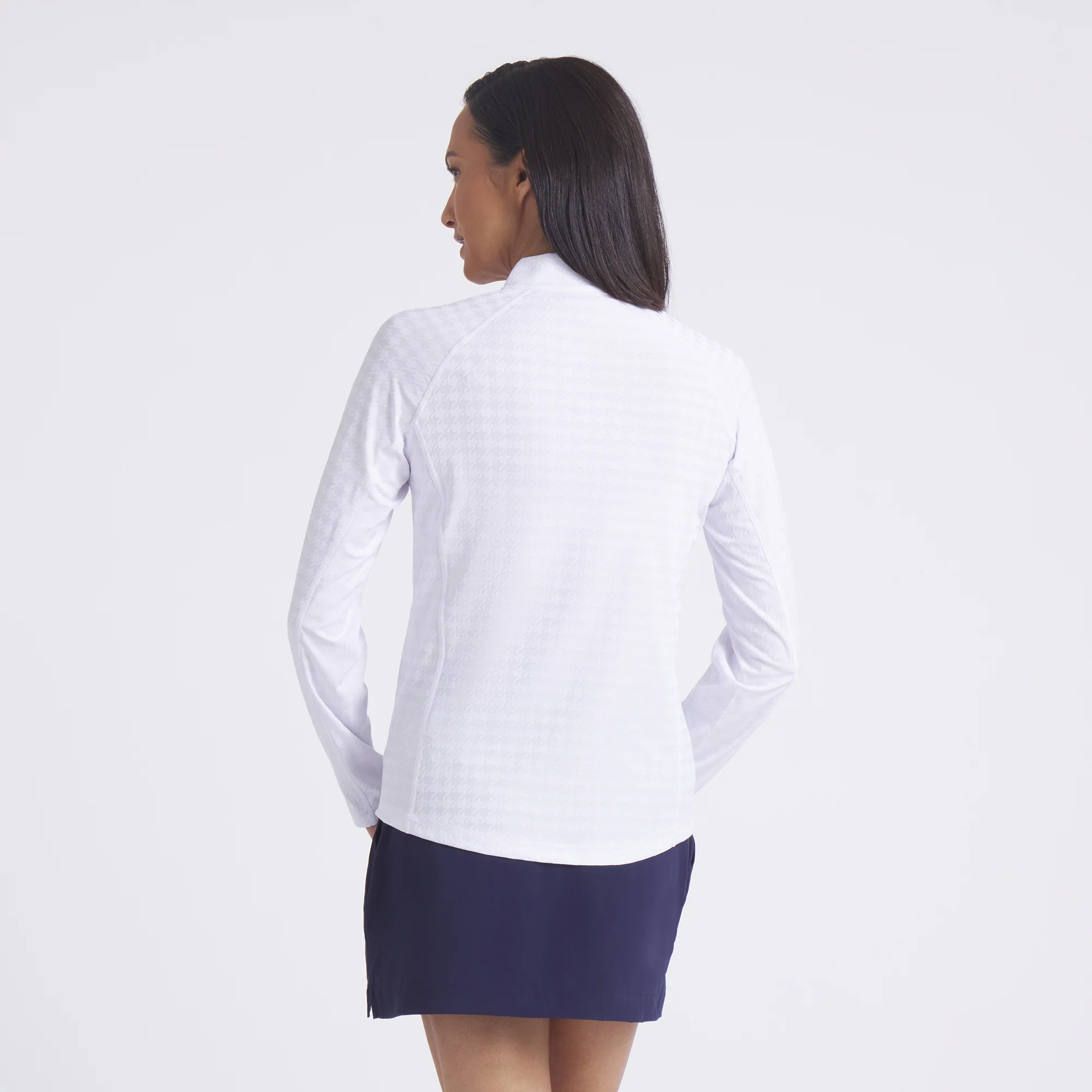 Women's Houndstooth Golf 1/4 Zip - Image 8