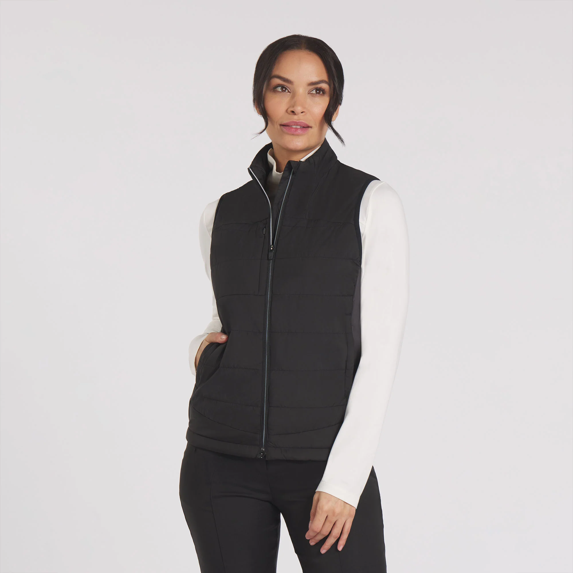 Women's Kyley Quilted Golf Vest - Image 2