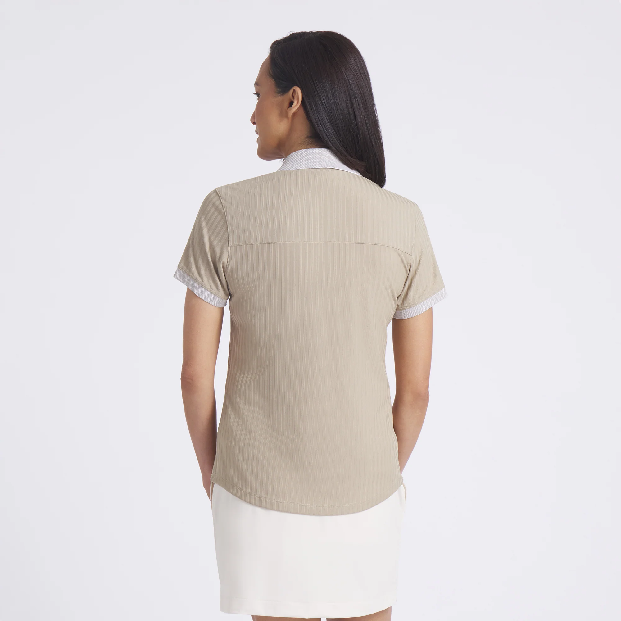 Women's MATTR Stripe Jacquard Golf Polo - Image 8