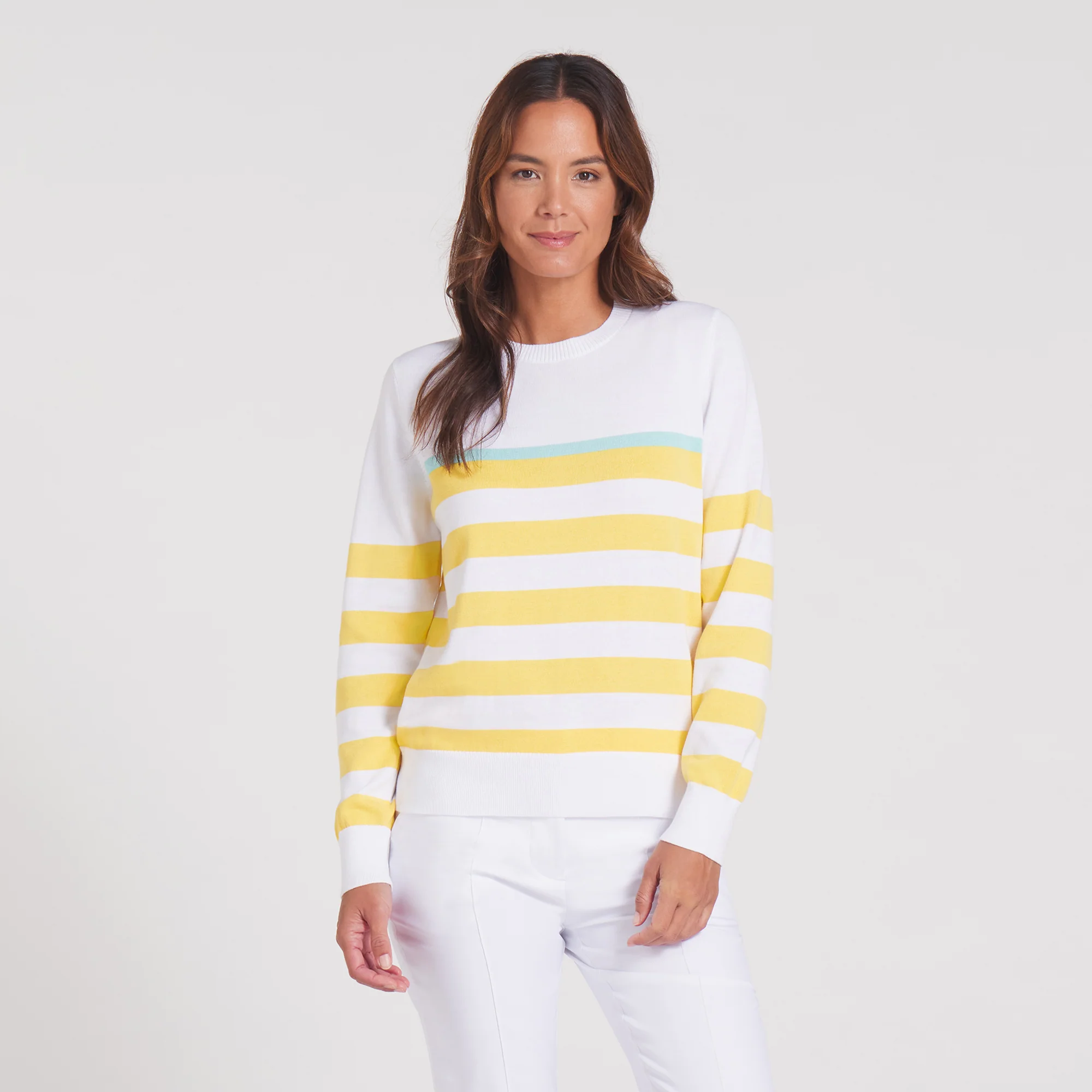 Women's Resort Stripe Golf Sweater