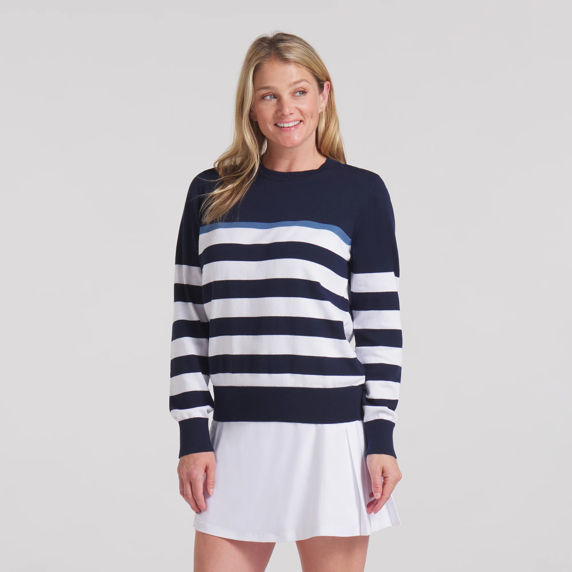 Women's Resort Stripe Golf Sweater - Image 2