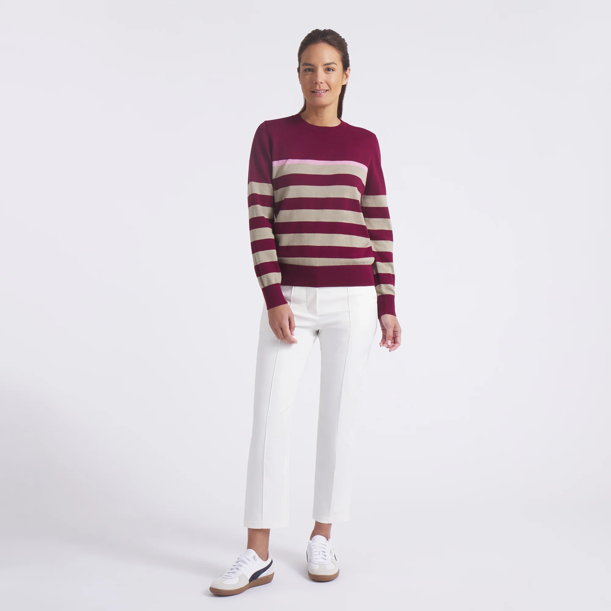 Women's Resort Stripe Golf Sweater - Image 27