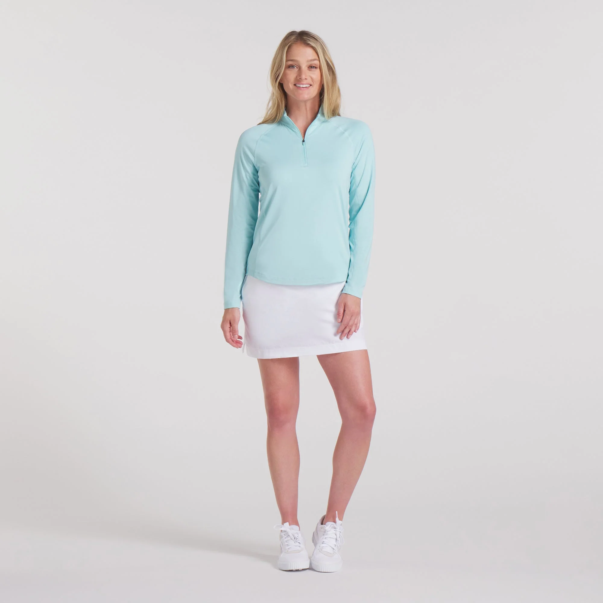 Women's YouV Brrr Solid Golf 1/4 Zip - Image 3