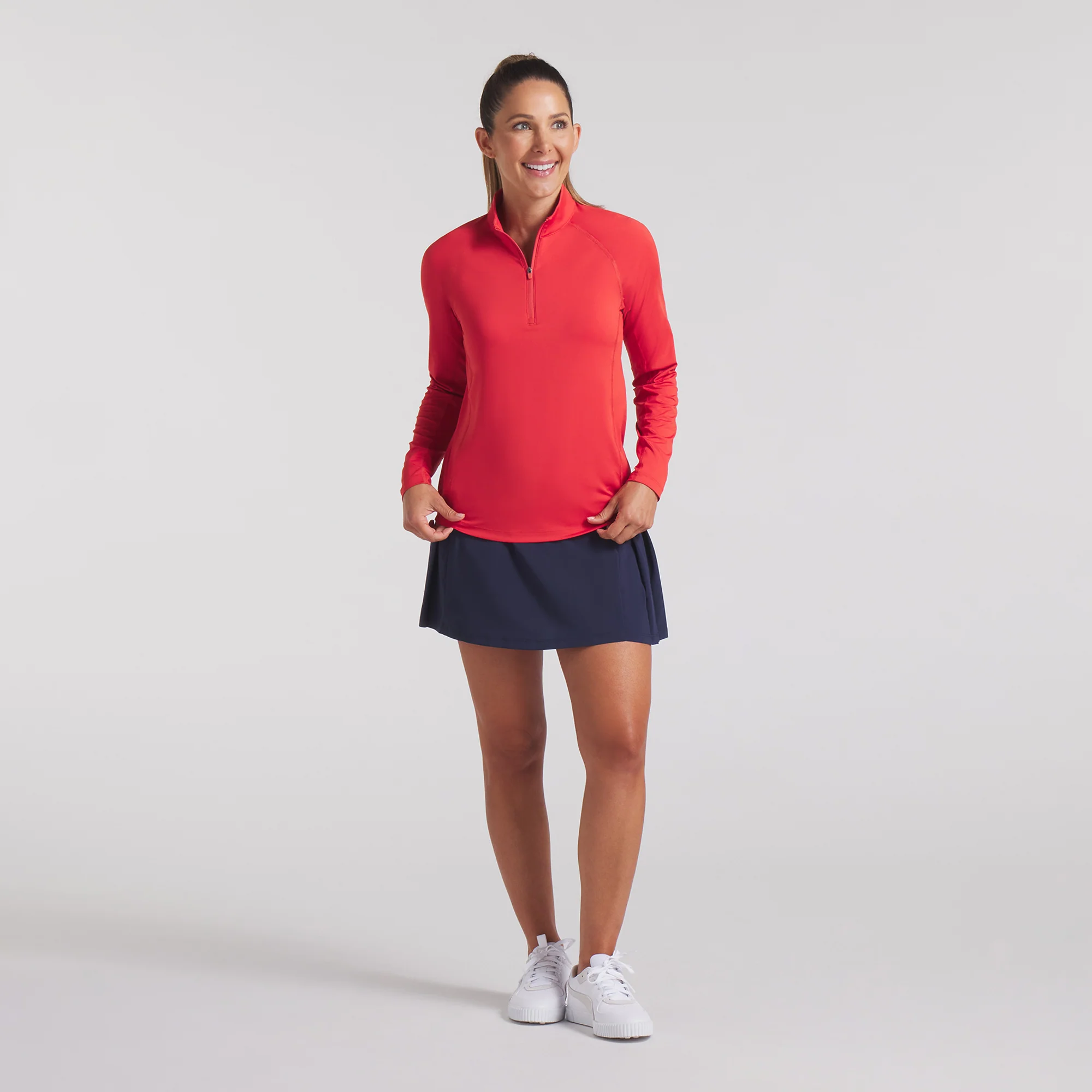 Women's YouV Brrr Solid Golf 1/4 Zip - Image 32
