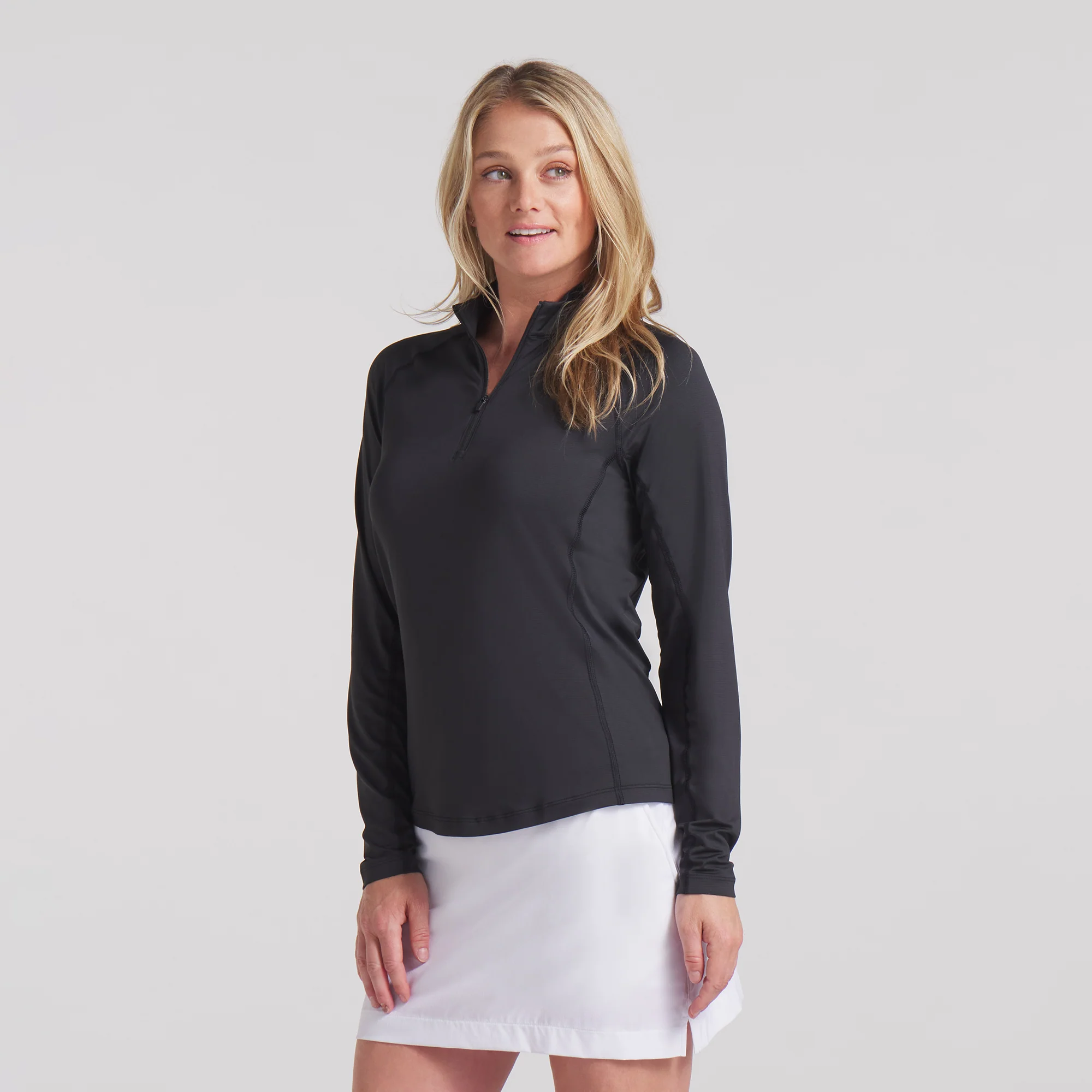 Women's YouV Brrr Solid Golf 1/4 Zip - Image 7